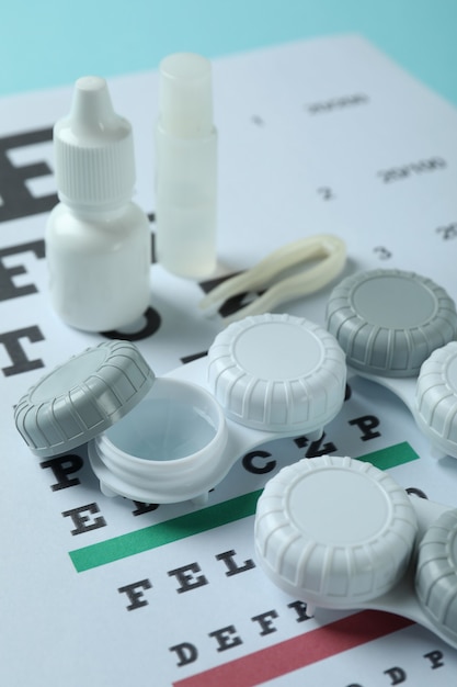 Концепция контактных линз для глаз, здравоохранения