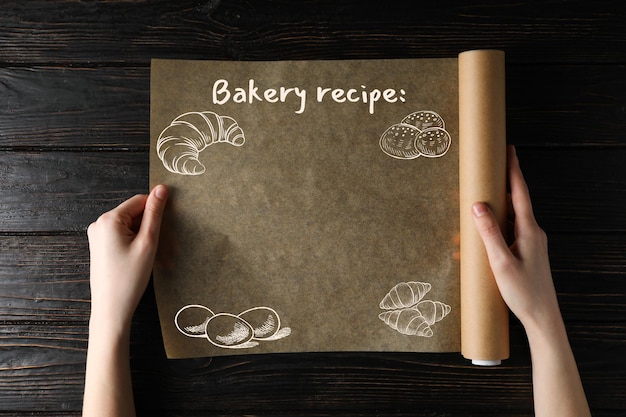 Photo concept of cooking and preparing food with recipe book