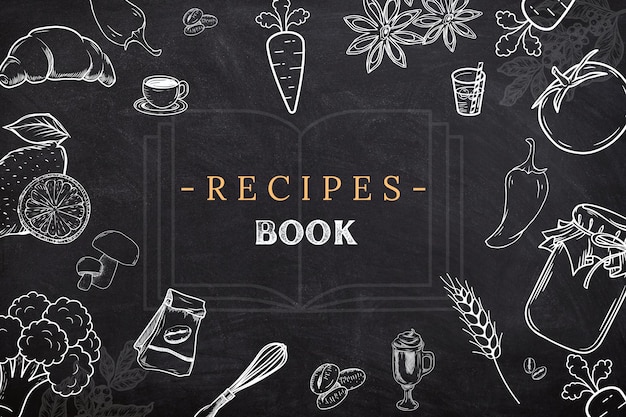 Concept of cooking and preparing food with recipe book