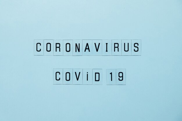 concept coronavirus. prevent or stop the spread of the covid-19 worldwide. letters