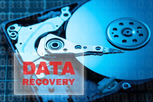 Photo concept of data recovery. data backup. hdd.