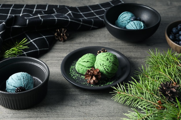 Concept of delicious and tasty food ice cream