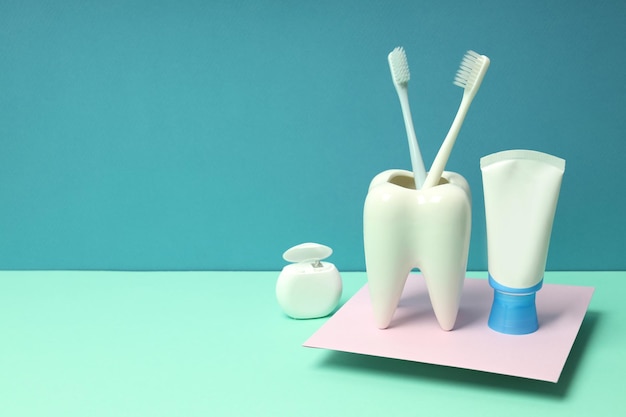 Concept of dental care space for text