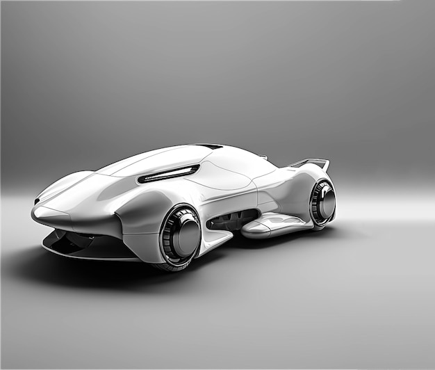 Concept design of hardsurface future car model