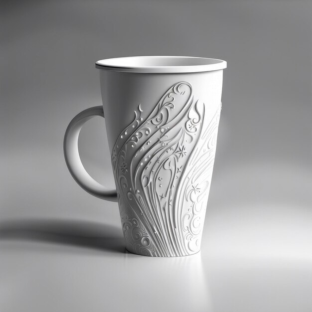 Photo concept design of a modern coffee cup