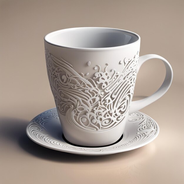 Концептуальный дизайн современной кофейной чашки