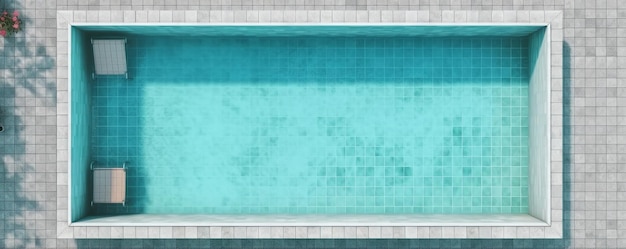 A concept design of the swimming pool with clean water