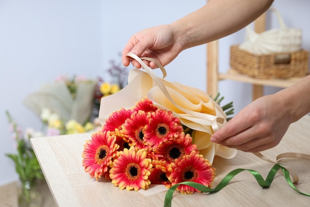 花屋のさまざまな職業の仕事の概念