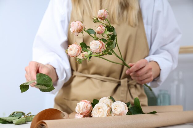 Concept of different occupation job of florist