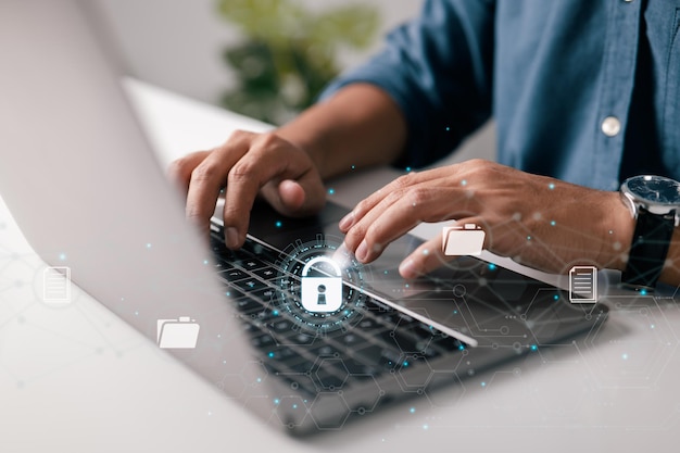 Premium Photo | Concept of document security system for document ...