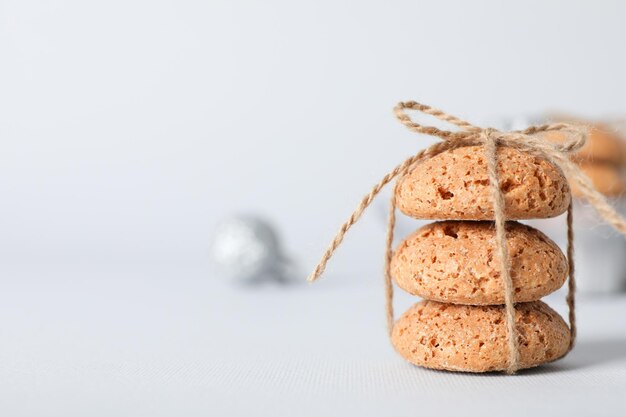 Concetto di biscotti di natale olandesi pepernoten spazio per il testo