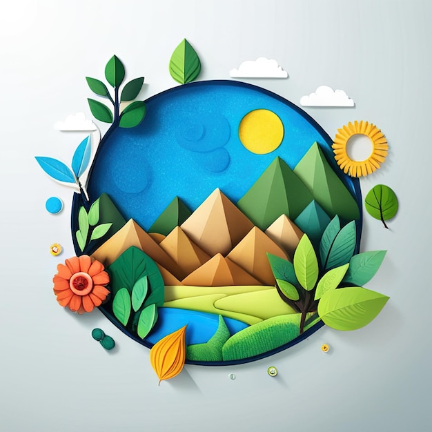Concept of earth protection day Ecology and world water day