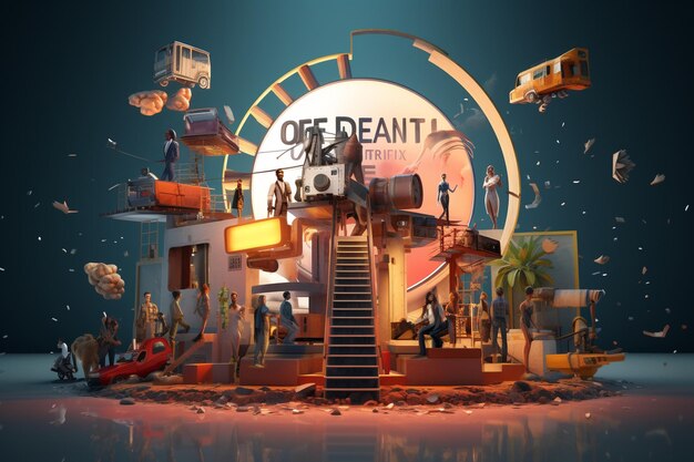 Photo concept of equal opportunities in the entertainment and media industry
