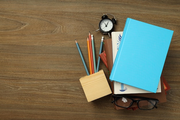 Premium Photo  White office desk table with school accessories with office  supplies.