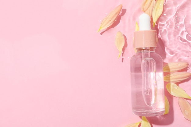 concept of face and skin care with hyaluronic acid