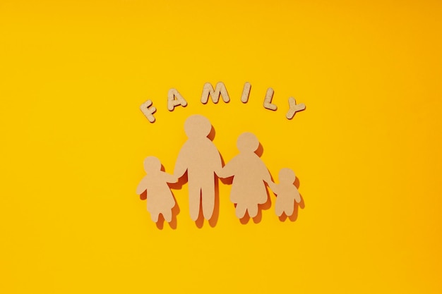 Photo concept of family and protection family family rights