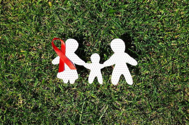 Concept of family with hiv infected parent