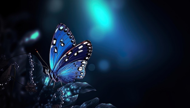 Foto concept fantasiewereld vlinder in een fantasiewereld