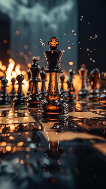 Chess battles inspire ingenious concepts and innovative strategic ideas  Vertical Mobile Wallpaper AI Generated 31596802 Stock Photo at Vecteezy