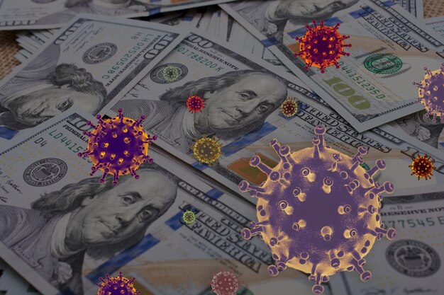 Photo concept of the financial funding of pandemic crisis