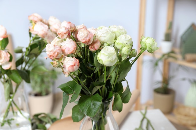 Concept of floral shop delivery and florist