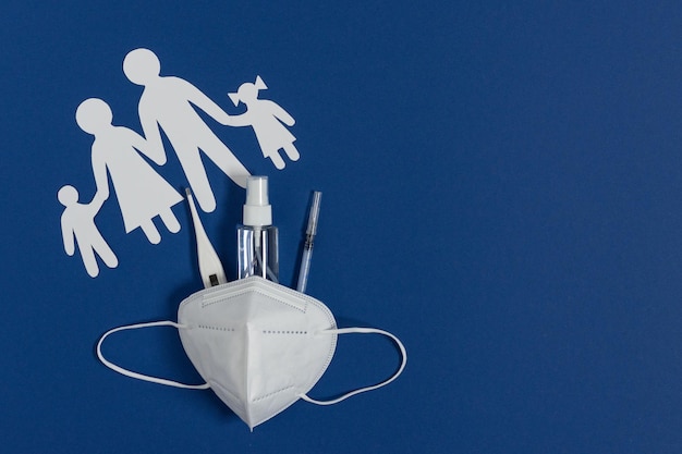 concept of flu virus protection for all family