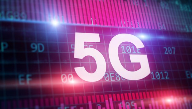 Foto concetto di tecnologia futura sistemi di rete 5g e illustrazione 3d di internet