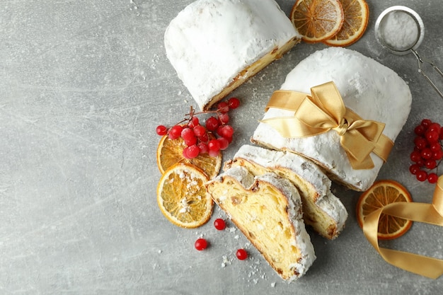 Концепция немецкого десерта Stollen место для текста