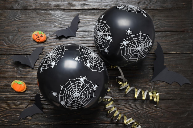 Concept of Halloween mood Halloween vibes balloons