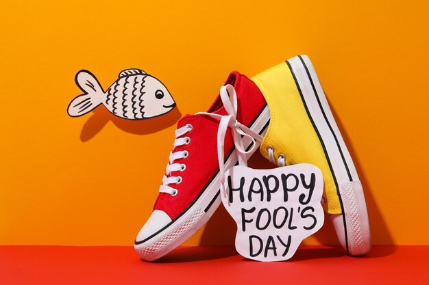 Photo concept of happy 1 april fools day