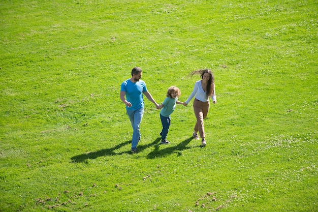 The concept of a happy family Cute family portrait