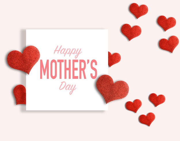 Photo concept happy mother's day or international day of families happy women's day i love you banner