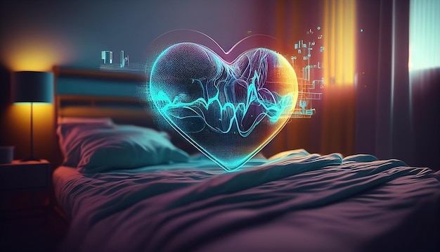 A concept health data of heart heart beat on it