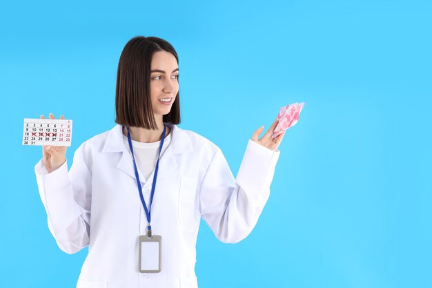 Concept of healthcare worker with young woman space for text