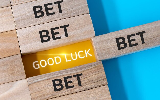 The concept of hoping for good luck in a bet