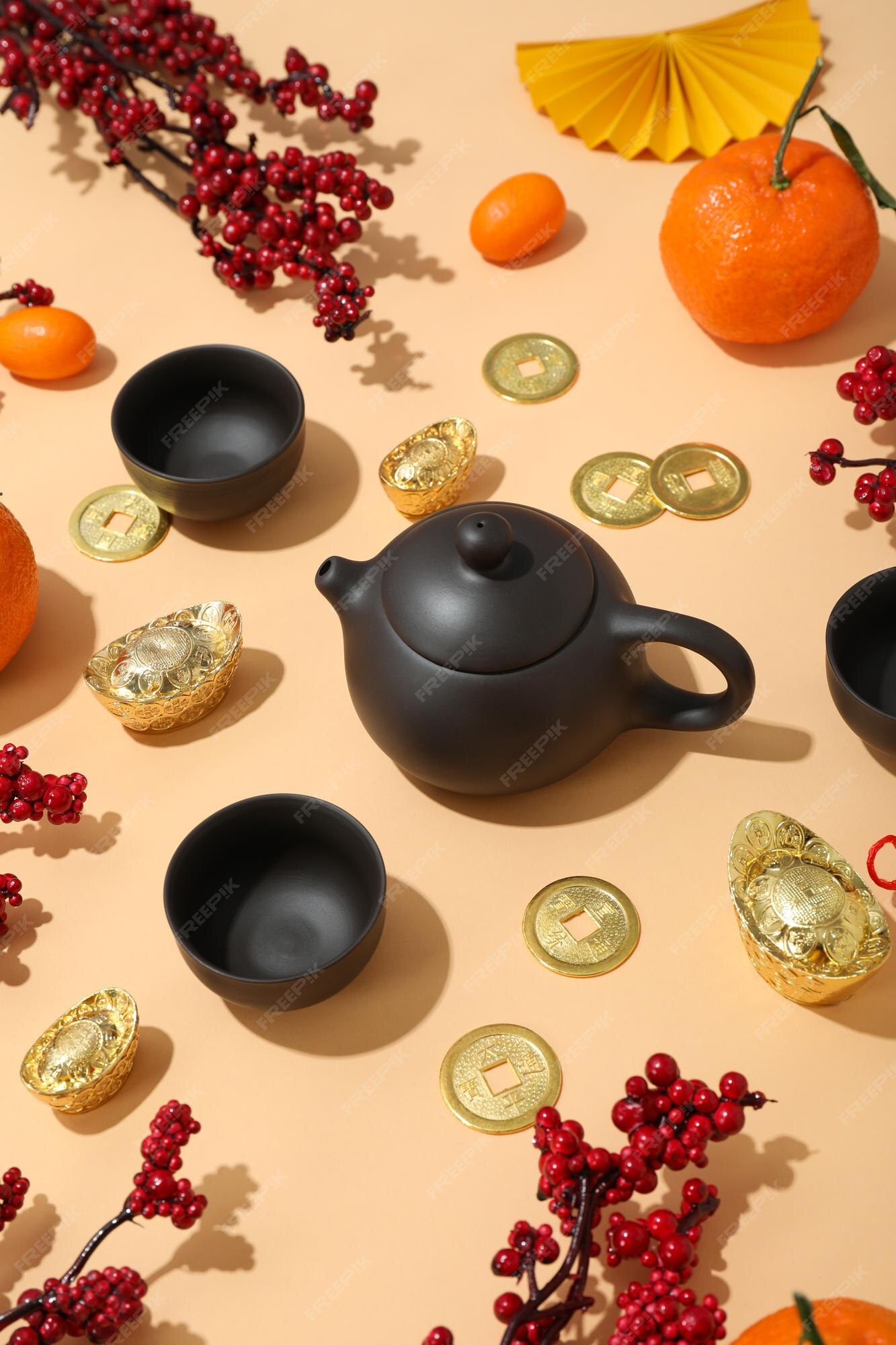 Premium Photo  Concept of hot drink asian tea accessories