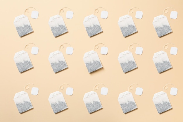 Photo concept of hot drink tea and tea bag