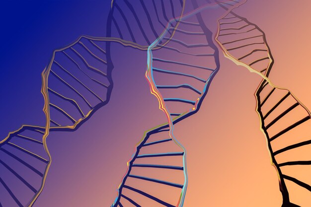 Concept of human genome dna molecule structure code science and technology concept