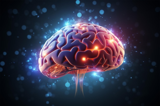Concept of human intelligence human brain