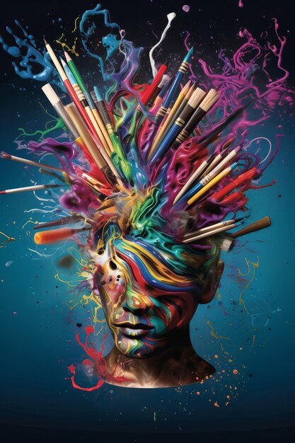 Concept Illustration of a Creative Mind