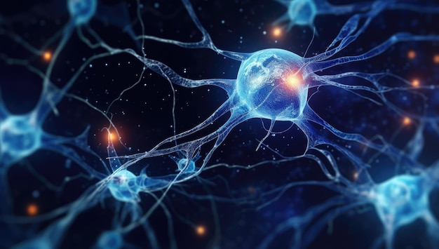 Concept image of neurons and brain cells