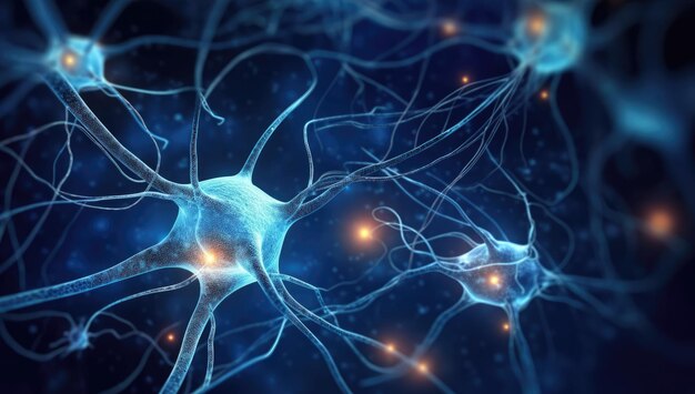 Concept image of neurons and brain cells