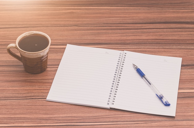 Concept of love to read and write With a coffee mug on the table