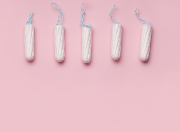 The concept of the menstrual cycle in women. Tampons.