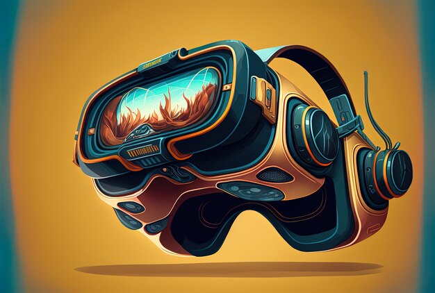 Concept for metaverse technology spectacles for virtual reality VR headset for video game glasses