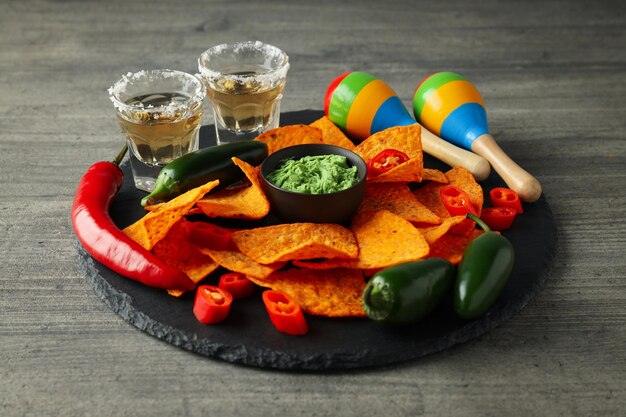 Concept of Mexico food Mexico cuisine snack and drink