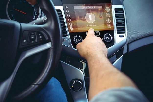 Concept of modern car dashboard.