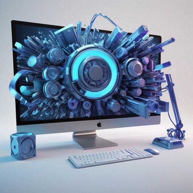Premium Photo | Concept of modern graphic design process icons of ...