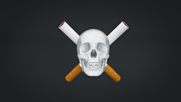 concept niet roken 3D-rendering