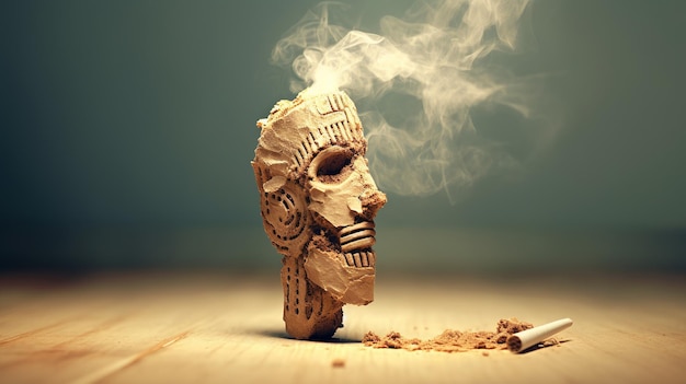 Foto concetto di non fumo e giornata mondiale senza tabacco generativo ai